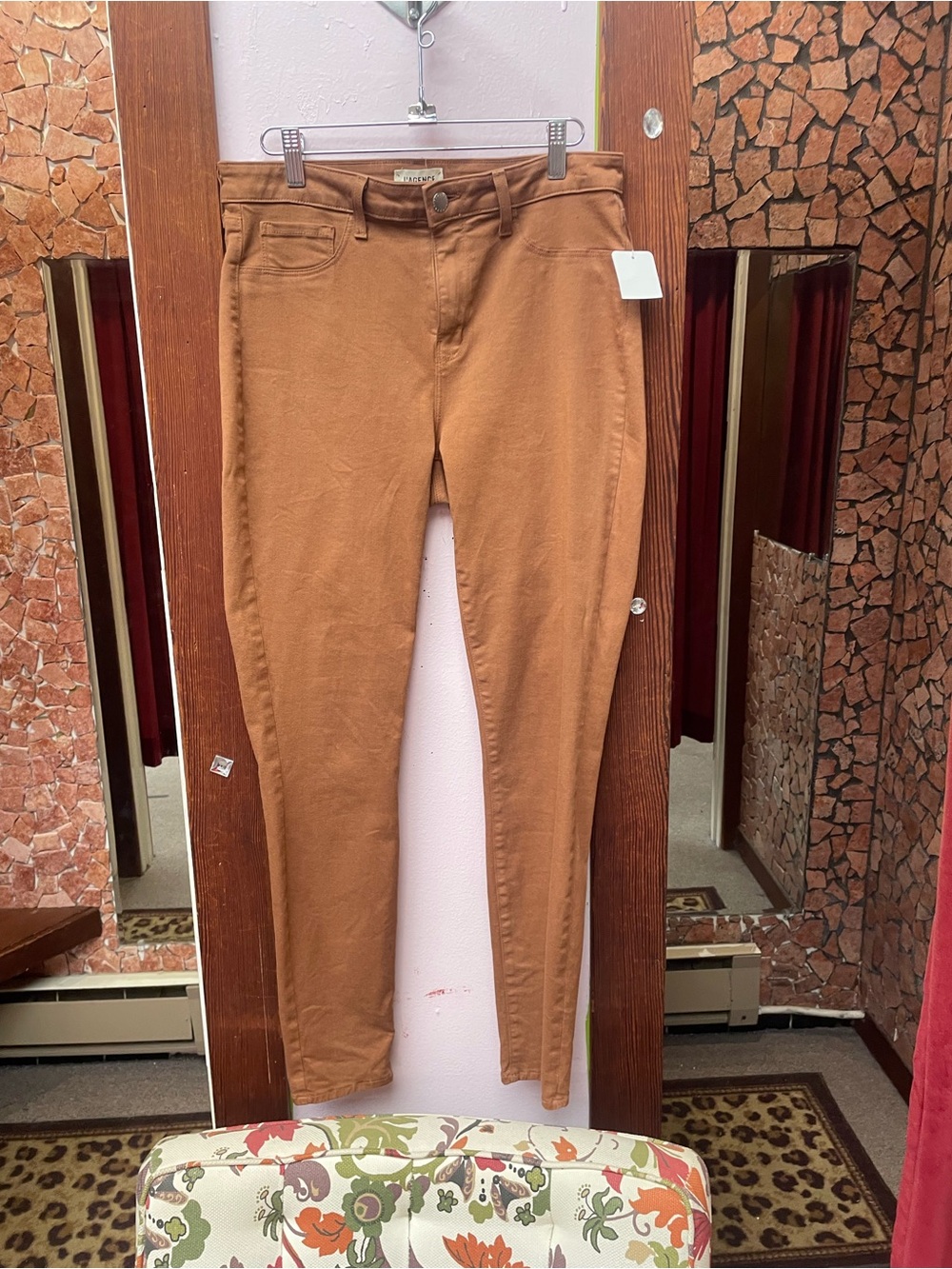 L'AGENCE Skinny High-Rise Jeans in Camel Brown